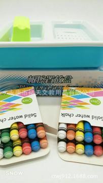 睿星水溶性粉笔裹纸粉笔儿童涂鸦绘画粉笔水擦粉笔裹纸标粉笔